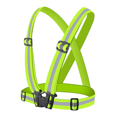 Maglia riflettente economica gialla fluorescente di sicurezza SJV003 della maglia del rivestimento della cinghia riflettente all'ingrosso di sicurezza che esegue maglia