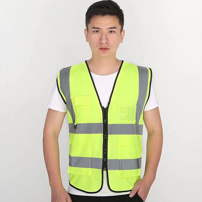 Abbigliamento su ordinazione di sicurezza di Logo Safety Vest Work Reflective di sicurezza SJV01 del rivestimento all'ingrosso della maglia